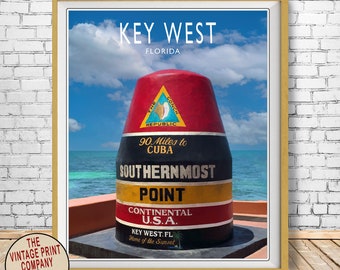 Key West Poster, Florida Print, Key West Print, Florida Travel Poster, Miami Beach, Wall Art, Home Decor #vp26