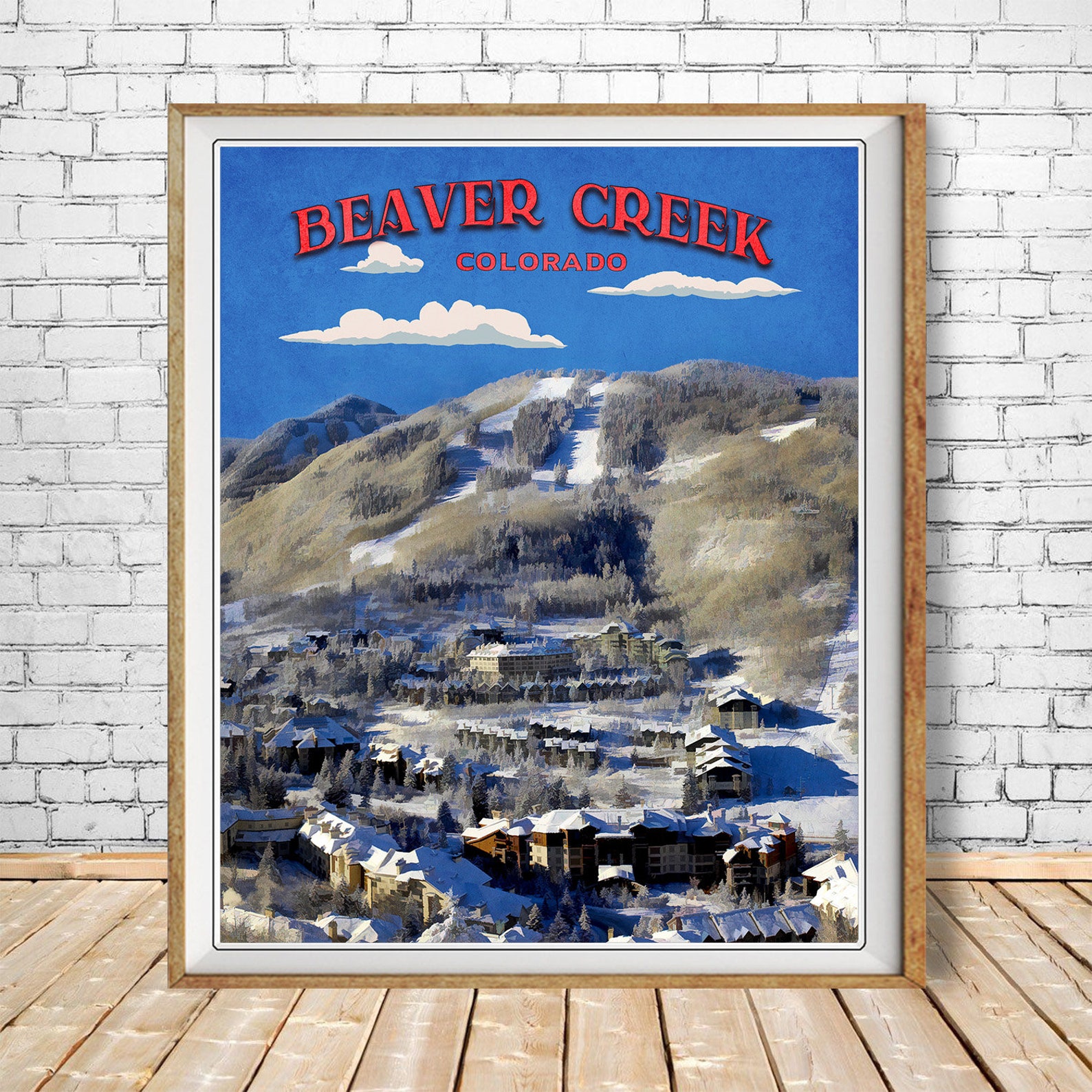 Beaver Creek Ski Poster Colorado Print Skiing Poster Etsy