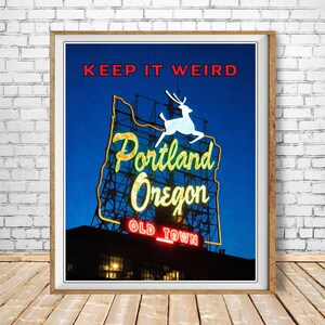 Portland Poster, Portland Sign, Portland Oregon bundle-v #vp49