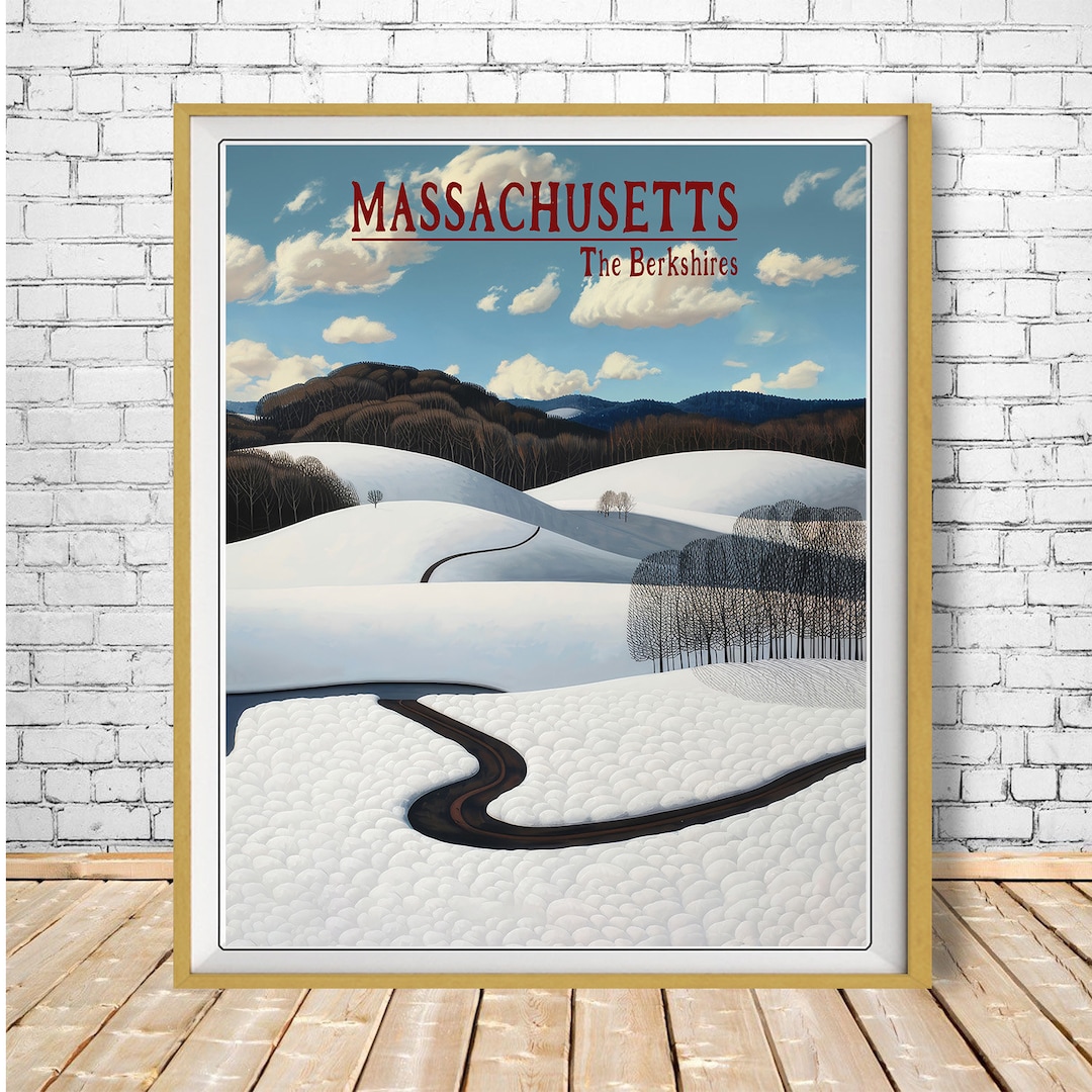 Berkshire Mountains Poster, Massachusetts Print, Berkshires Print ...