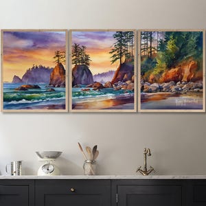 Olympic National Park Poster, Hoh Rainforest Print, Seattle Decor, Rain Forest, Vintage Travel Poster, Pacific Northwest (#p3-vp1507)