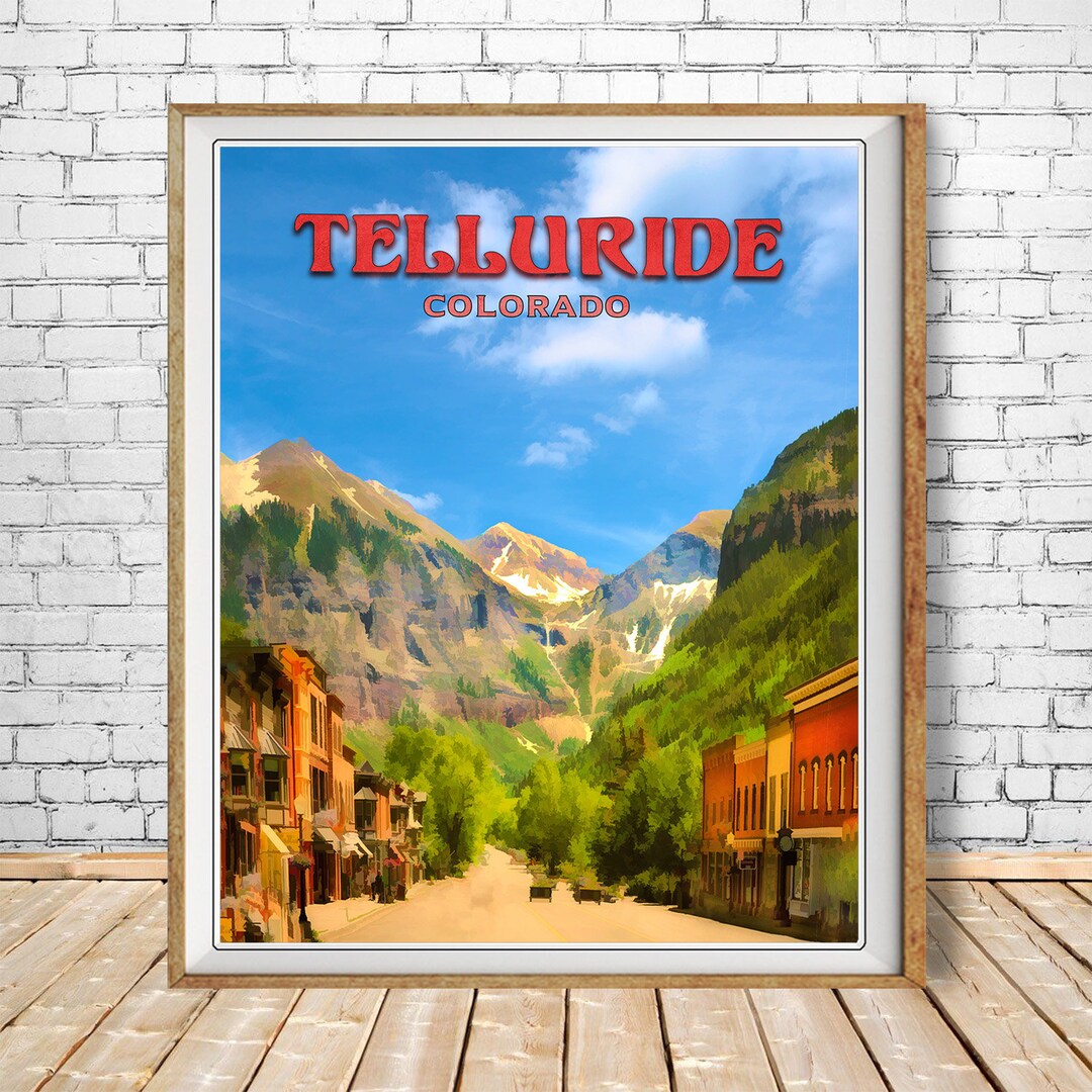 Telluride Poster, Colorado Print, Skiing Poster, Telluride Print ...