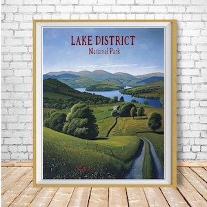 Lake District Poster, National Park Print, Lake District Print, England, UK, Wall Art, Home Decor bundle-v #vp619