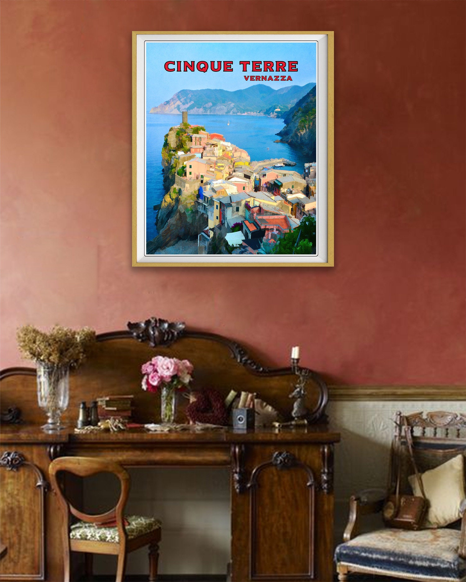 Cinque Terre Poster Vernazza Print Italy Print Cinque Terre | Etsy