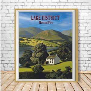 Lake District Poster, National Park Print, Lake District National Park Poster, England, UK Print, Wall Art, Home Decor bundle-v #vp621