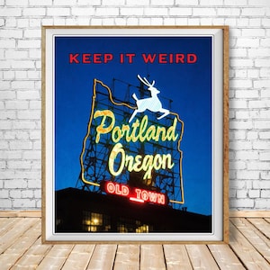 Portland Poster, Portland Sign, Portland Oregon bundle-v #vp49