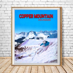 Copper Mountain Poster, Colorado Print, Copper Mountain Print, Skiing Poster, Colorado Poster, Wall Art st1 #vp195