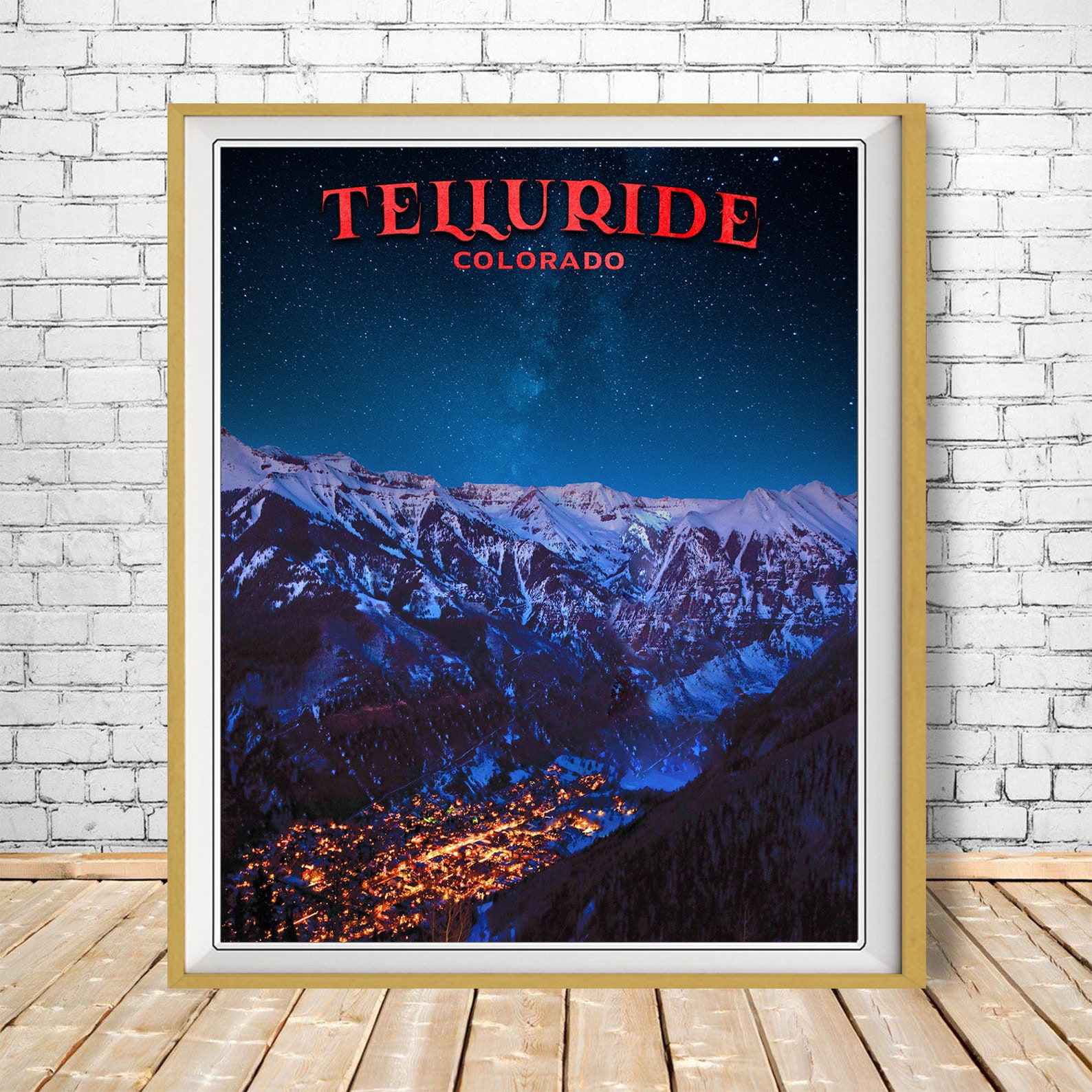 Telluride Poster, Telluride Print, Colorado Print, Night Poster ...