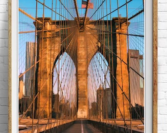 Brooklyn Bridge Poster, New York Print, Brooklyn Bridge Print, New York City, Nyc Poster, Travel Poster st1 #vp28