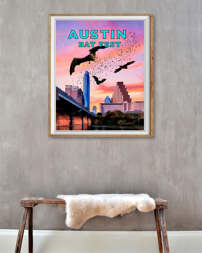 Austin Texas Poster Austin Print Vintage Poster Congress Etsy