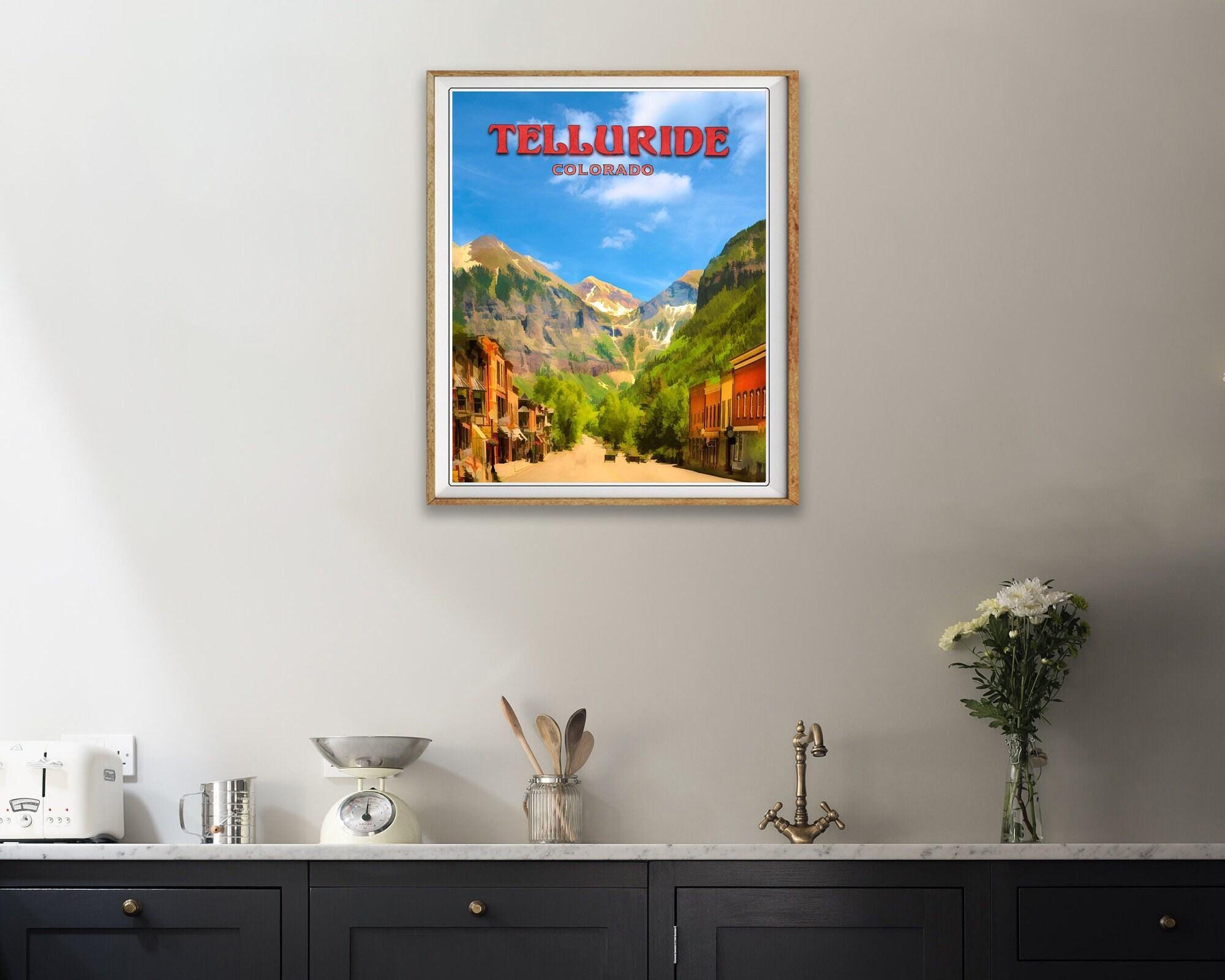Telluride Poster, Colorado Print, Skiing Poster, Telluride Print ...