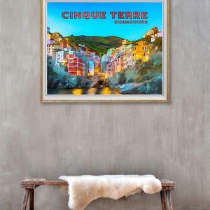 Cinque Terre Poster, Riomaggiore Print, Italy Print, Cinque Terre Poster, Italy Poster Vintage Travel (#st1h-vp0056) image 3