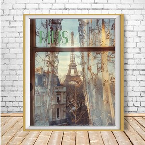 Paris Travel Poster, Eiffel Tower Print, France Poster, Retro Travel, Vintage Travel Poster, French Decor, Paris bundle-v #vp748