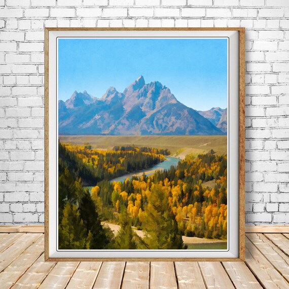 Ansel Adams B//W Photo Grand Teton National Park Wall Picture 8x10 Art Print