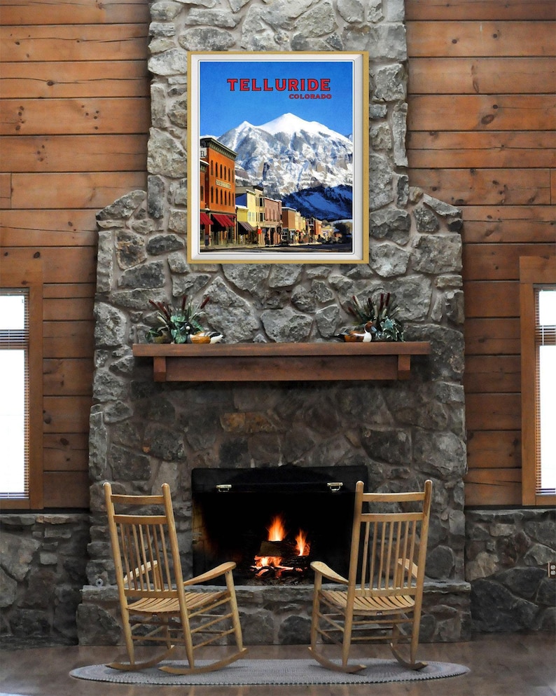 Telluride Poster, Telluride Print, Colorado Print, Skiing Poster ...