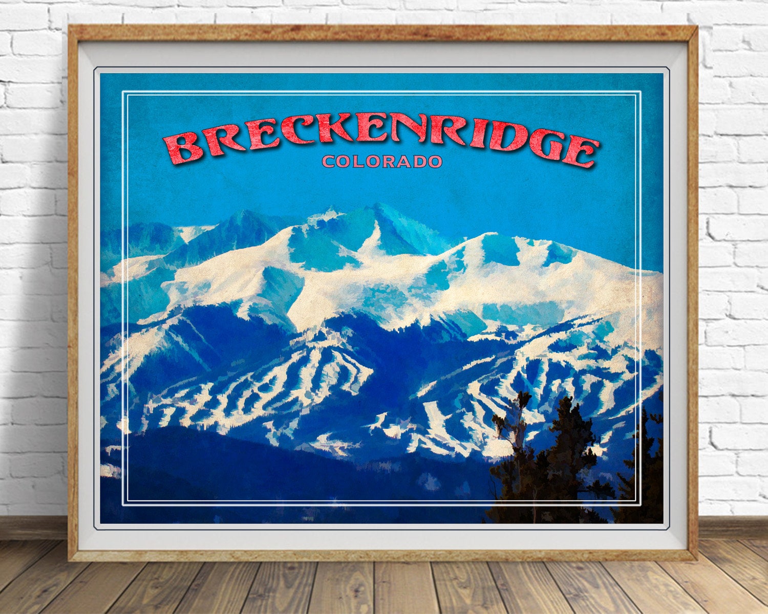 Breckenridge Poster Colorado Print Breckenridge Print Etsy
