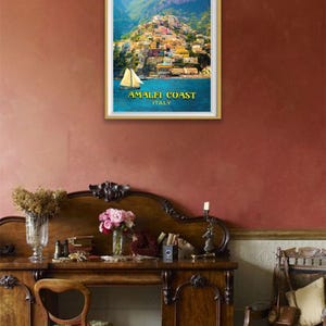 Amalfi Coast Print, Positano Poster, Italy Print, Amalfi Coast Poster, Italy Poster Vintage Travel Wall Art (#st1v-vp0145) Bild 6