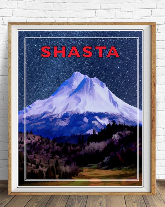 Art print POSTER Mt Shasta