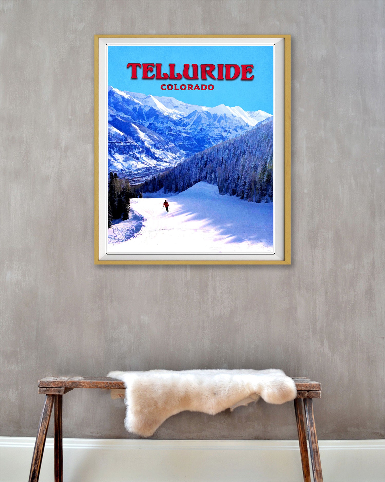Telluride Poster Telluride Print Skiing Poster Colorado - Etsy