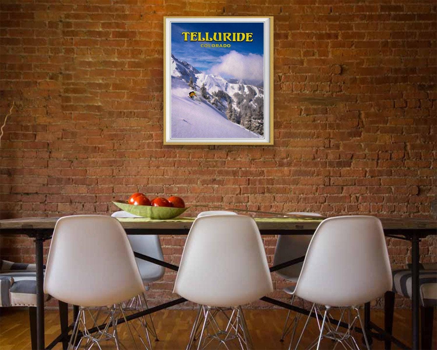 Telluride Poster, Telluride Print, Colorado Print, Skiing Poster ...
