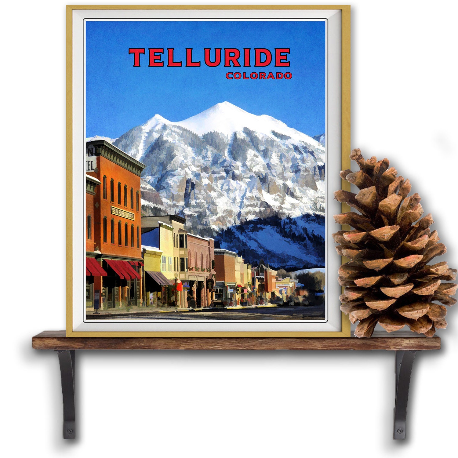 Telluride Poster Telluride Print Colorado Print Skiing - Etsy