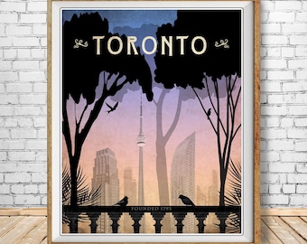 Toronto Poster, Toronto Print, Canada Art, Toronto Decor, City Skyline, Toronto Art, Wall Art, Home Decor (#st1v-vp0137)