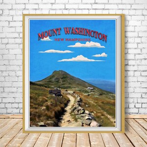 Mount Washington Poster, New Hampshire, Mt Washington Print, Vintage Travel Poster bundle-v #vp279
