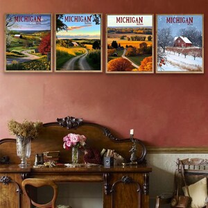 Michigan Seasonal Wall Art - Farm and Rural Landscape Prints (#st4-vp0765) image 7
