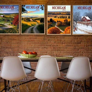 Michigan Seasonal Wall Art - Farm and Rural Landscape Prints (#st4-vp0765) image 8