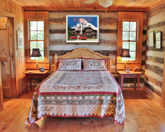 Glacier National Park Poster Lake Mcdonald Lodge Montana Etsy