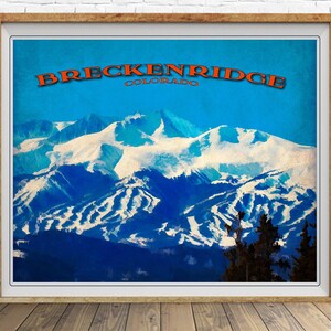 Poster Breckenridge, impression Colorado, impression Breckenridge, affiche de ski, affiche Colorado, art mural bundle-h #vp118