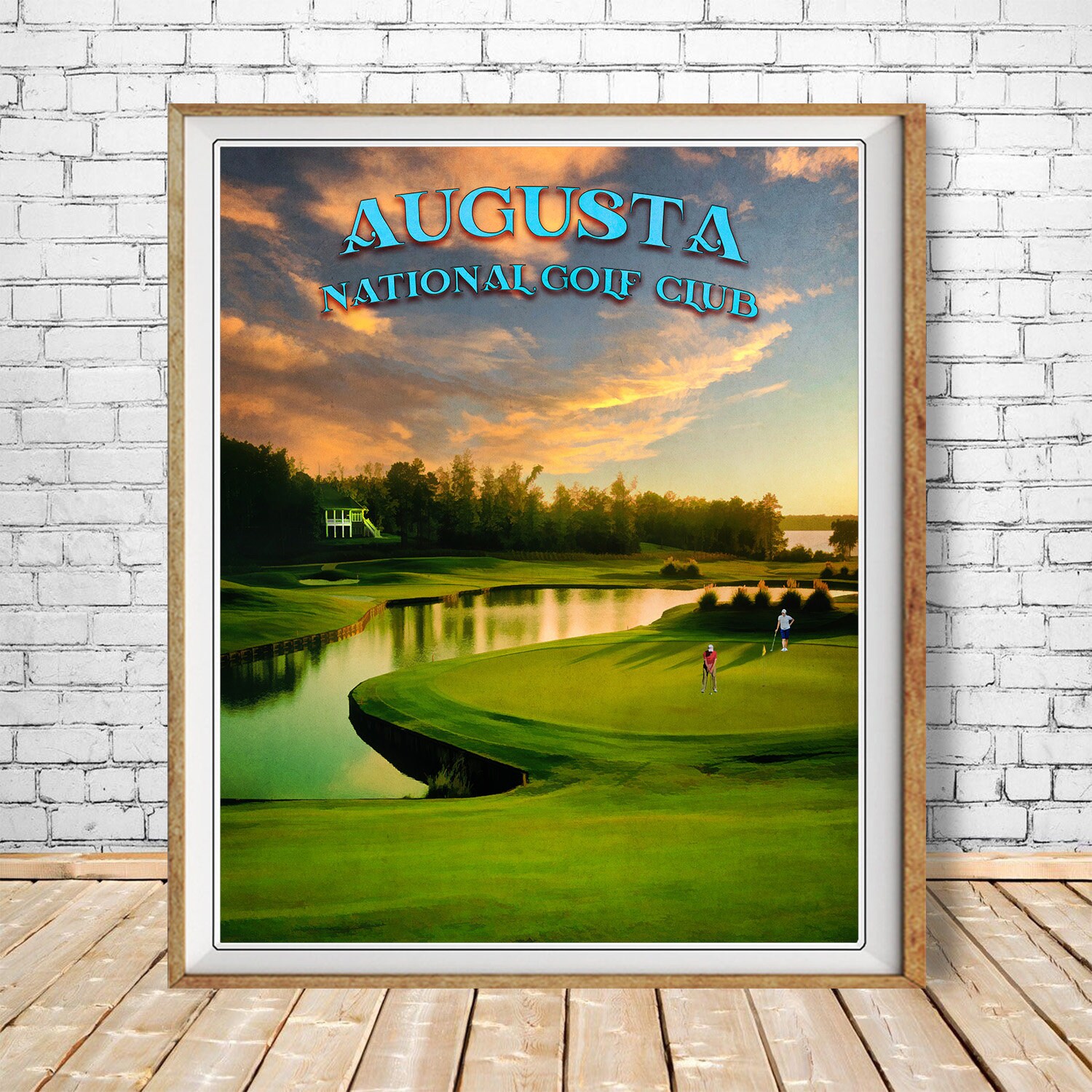 Golf Poster Augusta Golf Course Golf Print Golf Decor Golf Etsy UK