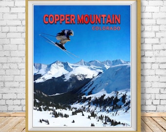 Copper Mountain Poster, Copper Mountain Print, Colorado Print, Skiing Poster, Colorado Poster, Wall Art bundle-v #vp197