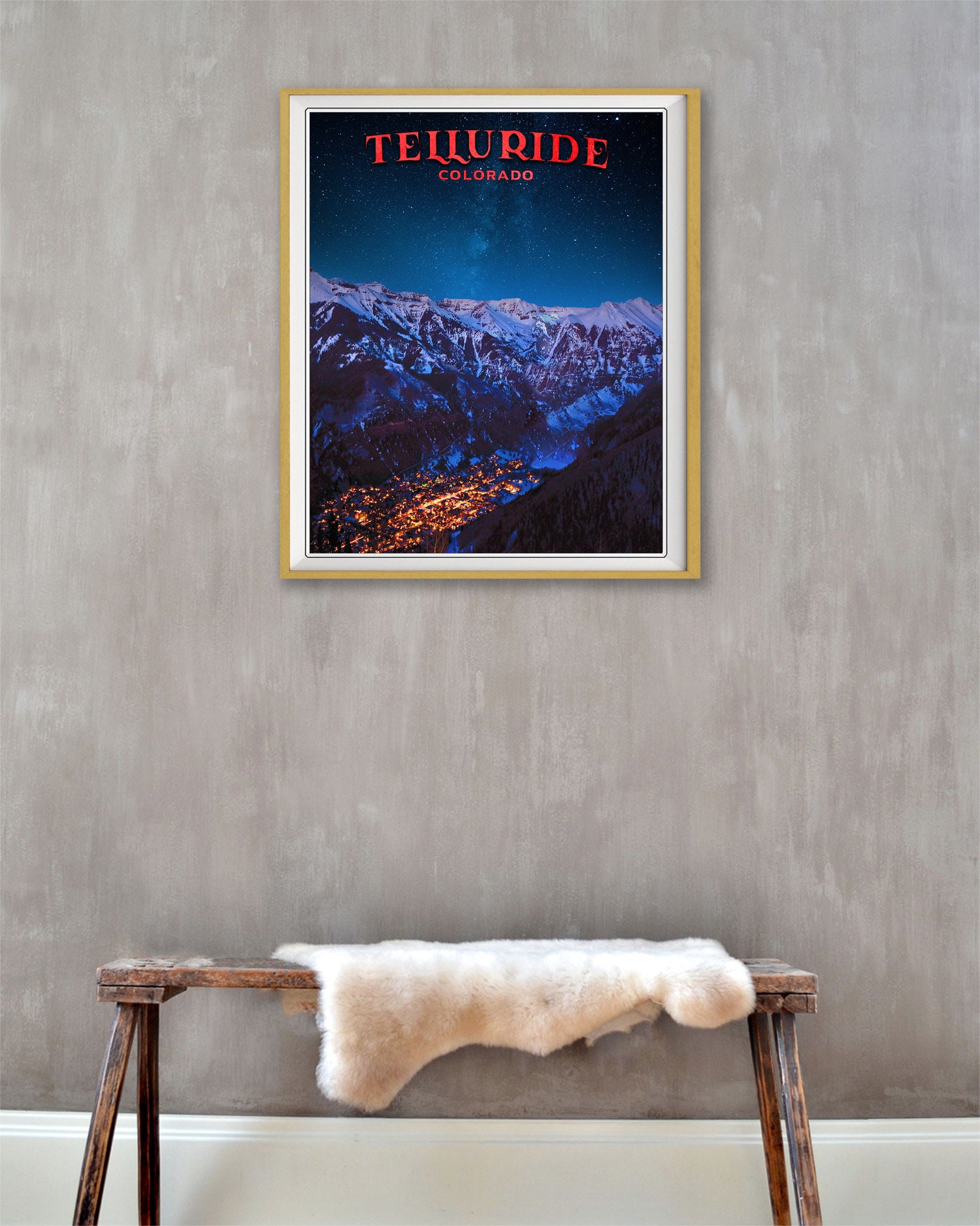 Telluride Poster, Telluride Print, Colorado Print, Night Poster ...