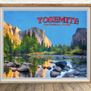 Yosemite Poster, National Park Print, California Poster, Vintage Travel Poster bundle-h #vp47