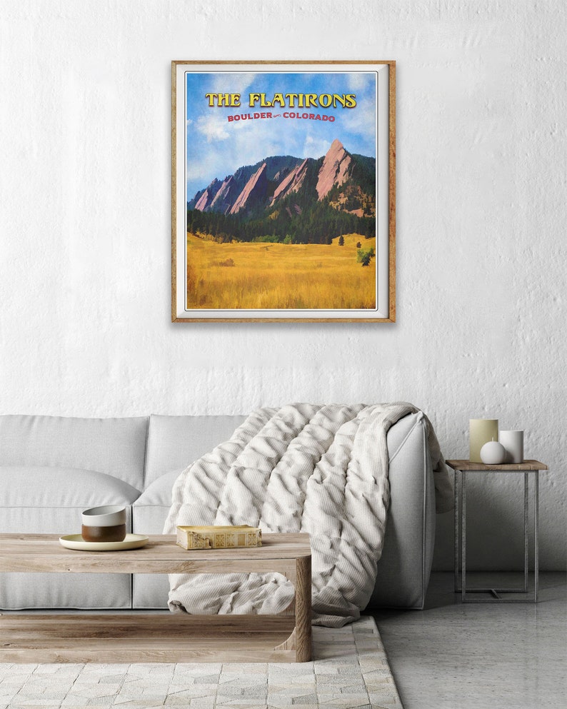 Boulder Colorado Print Flatirons Poster Colorado Print Etsy