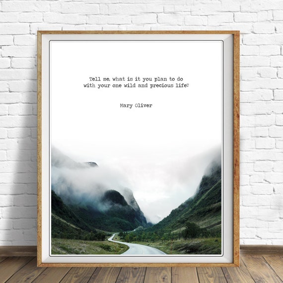 Mary Oliver Quote Summer Day Poem Mary Oliver Print Mothers | Etsy