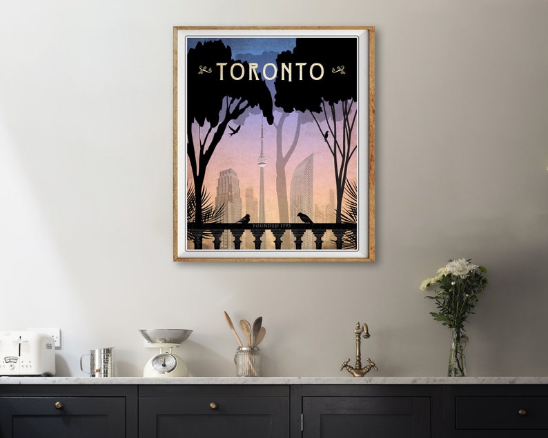 City Skyline Toronto Print Toronto Art Toronto Decor Wall Art Canada Art Toronto Poster Home Decor Vp137 Art Collectibles Prints Vadel Com