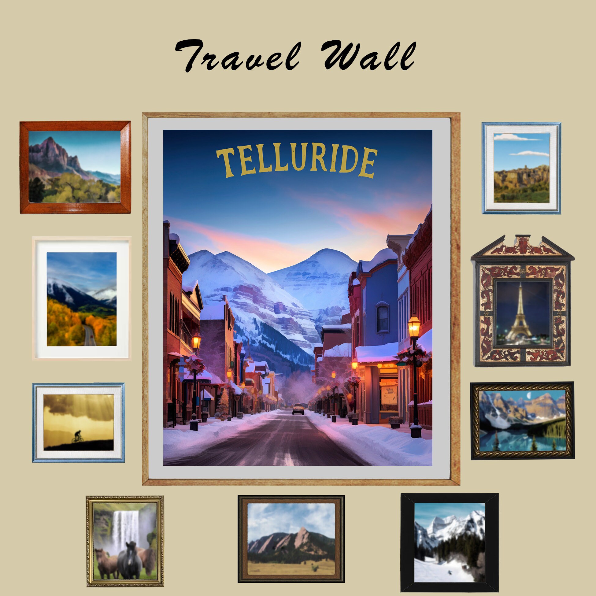 Telluride Poster, Telluride Print, Colorado Print, Skiing Poster ...