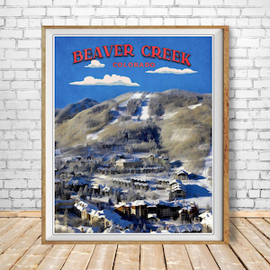 Beaver Creek Ski Poster, Colorado Print, Skiing Poster, Colorado Poster, Colorado Decor, Wall Art bundle-v #vp274