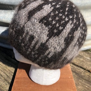 100% Alpaca/Llama Fair Isle Hat kit Knitting pattern and yarn. Choice of yarn weight and colorways. FREE SHIPPING. Natural fiber image 6