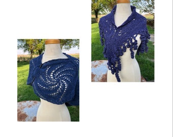 Alpaca Boho shawl. Lots of texture and interest. FREE SHIPPING