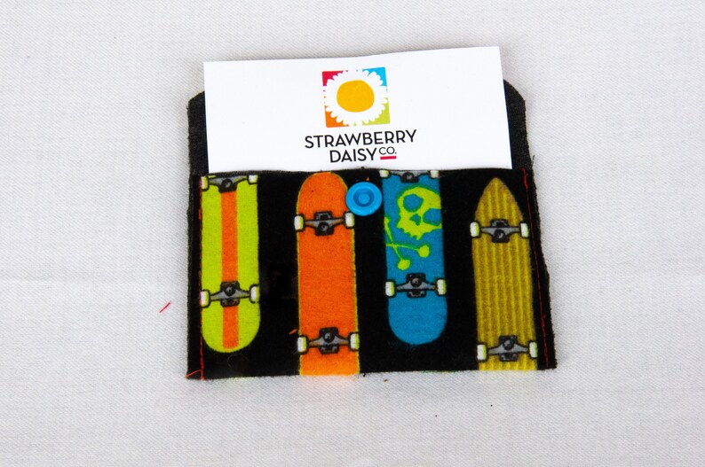 Skateboard Business credit card holder case Fabric | Etsy