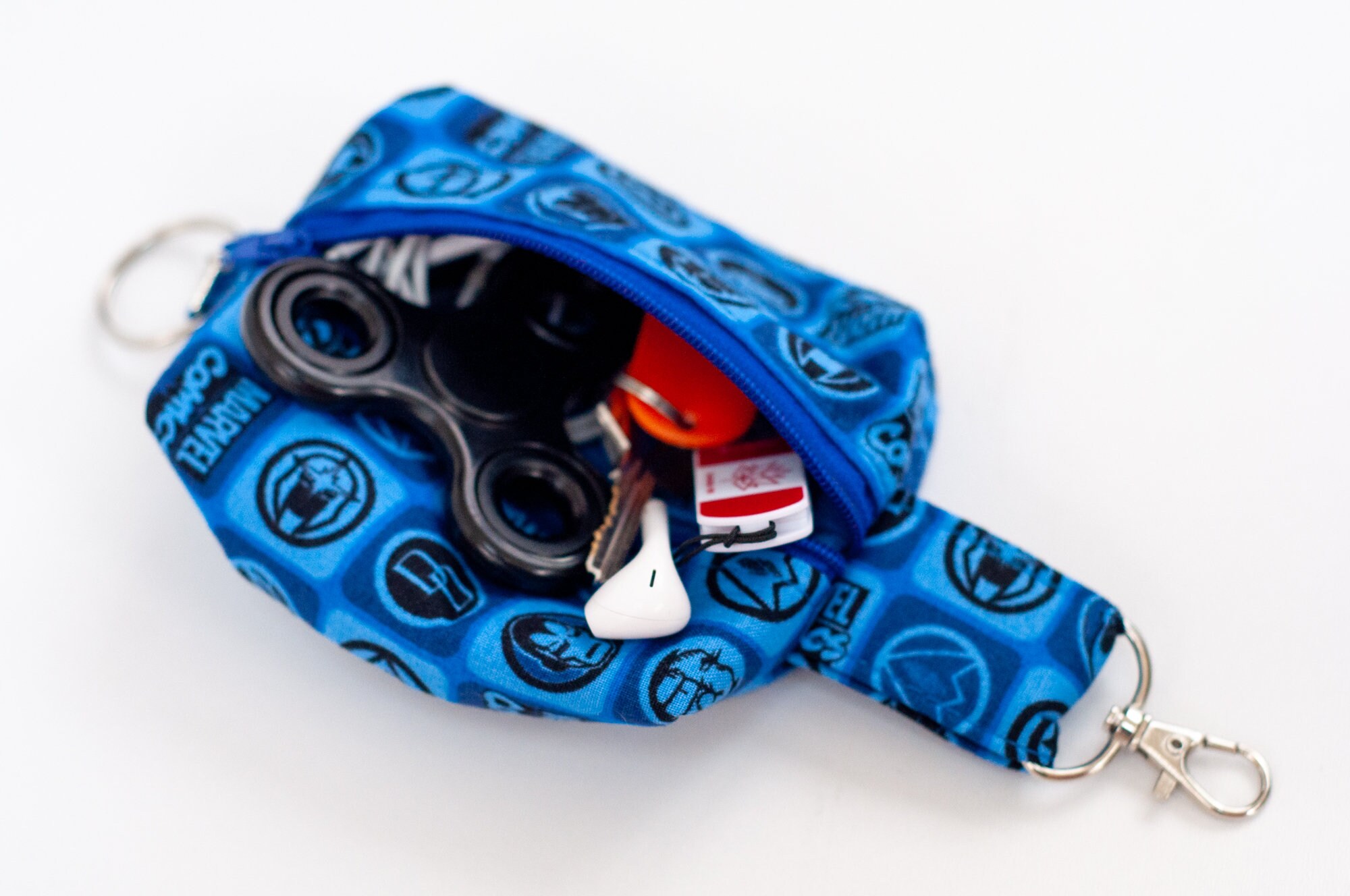 Zippered Keychain Coin Pouch Mini Bag Softsided fabric keyring Etsy