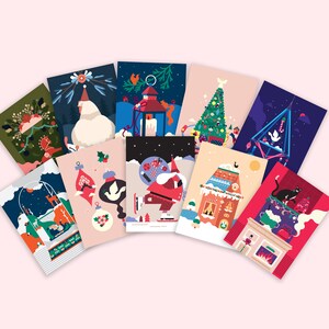 Weihnachten Postkarten Set 1