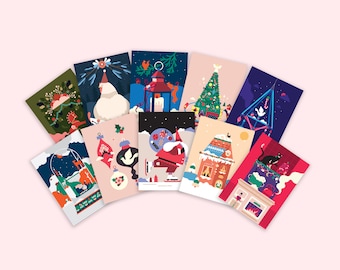 Chistmas postcard set 1