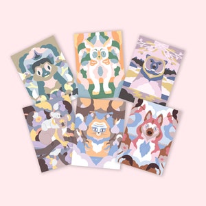 Animal postcard set