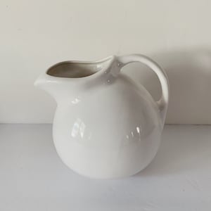 Vintage Ball Pitcher with Ice Catcher/Tilt Pitcher/Mid Century/Farmhouse/Cottagecore Decor