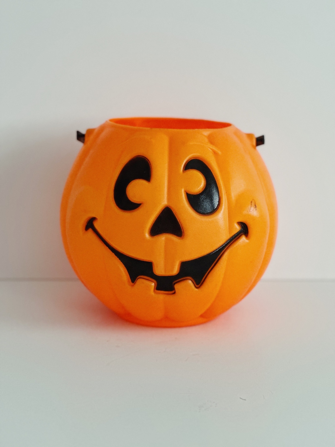 Vintage Blow Mold Jack O Lantern/pumpkin Candy Bucket/vintage Halloween ...