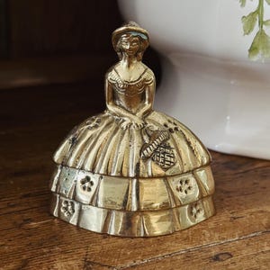 Vintage Brass Lady Bell/Mid Century/Collectible